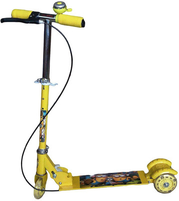 

BabyGo BabyGo Height Adjustable Folding Kick Kids Scooter with Shockers and Light in Wheels (yellow)(Yellow)