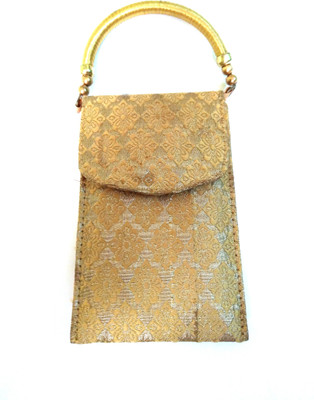 

zhosy dotted flower Mobile Pouch(Gold)