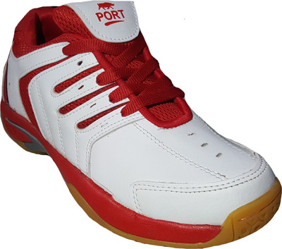 

Port Mens Squash Sports PU Squash Shoes For Men(Red