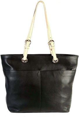 

JL Collections Women Formal Black Genuine Leather Shoulder Bag