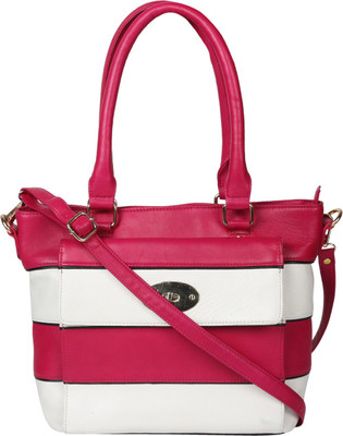 

JL Collections Women Casual Pink, White Genuine Leather Shoulder Bag