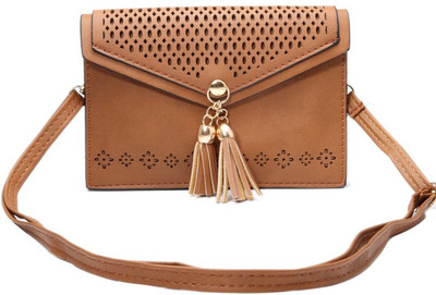 

Cuddle Women Casual Brown PU Sling Bag