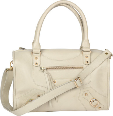 

JL Collections Women Formal White Genuine Leather Shoulder Bag
