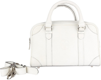 

JL Collections Women Formal White Genuine Leather Shoulder Bag