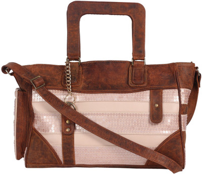 

JL Collections Women Formal Brown Genuine Leather Shoulder Bag