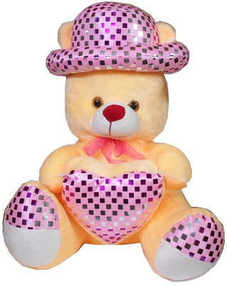 

MYBUDDY sweet teddy bear with hat & heart - 52 cm(Beige)