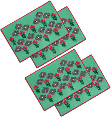 SEJ BY NISHA GUPTA Rectangular Pack of 4 Table Placemat(Multicolor, Cotton)