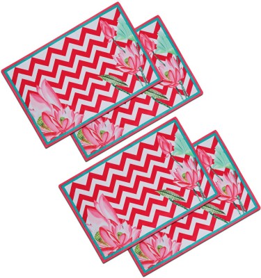 SEJ BY NISHA GUPTA Rectangular Pack of 4 Table Placemat(Multicolor, Cotton)