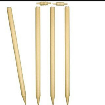 

Arnav Wooden Stumps White Colour 4 Pcs With Two Bails(White)