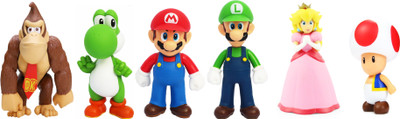 

Emob New Super Mario Bros.U 6 In 1 Super Action Figures Toy Set(Multicolor)