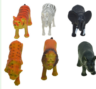 

Hang Shuntoys Hang Shuntoys Wild Animals Plastic Toys For Kids (6 Pcs. Pack)(Multicolor)