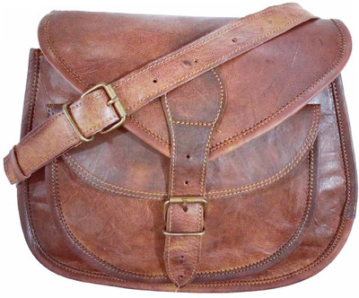 

Gunina Bags and Handicrafts Sling_Bags Sling Bag(Brown, 10 inch)