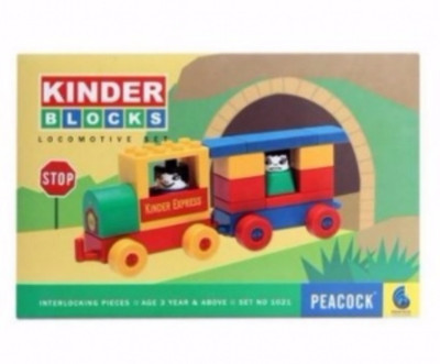 Peacock Kinder Block - Locomotive Set(Multicolor)