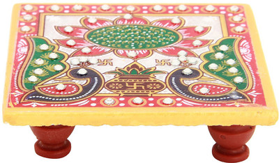 

ShivaCrafts Marble All Purpose Chowki(Multicolor, Pack of 1)