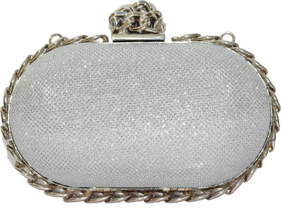 

TANISHKA EXPORT Party Silver Clutch