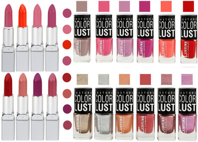 

Ramble Lipstick and Nail polish Neon Shades Gift Pack set combo 0001(Set of 20)