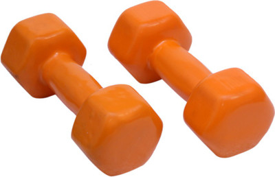 

Sportshour neoprene (5kg each) Fixed Weight Dumbbell(10 kg), Orange