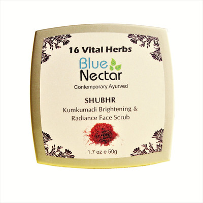 

Blue Nectar Ayurvedic Kumkumadi Brightening Face Scrub and Kumkumadi Anti Ageing Scrub(50 g)
