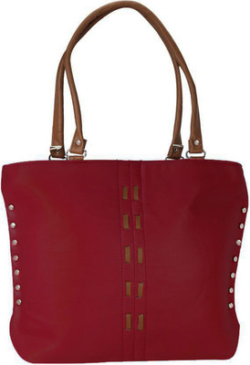 

Vera Stayle Hand-held Bag(Maroon, Tan)