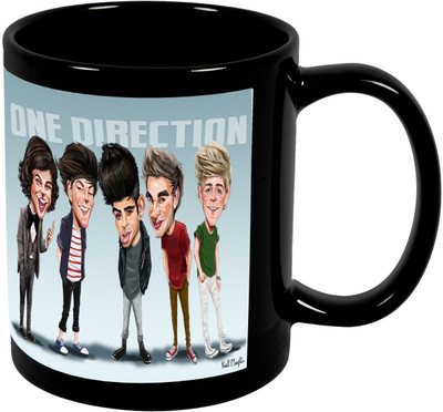

Thirsty Guys One Direction Black Ceramic Mug(325 ml), Multicolor