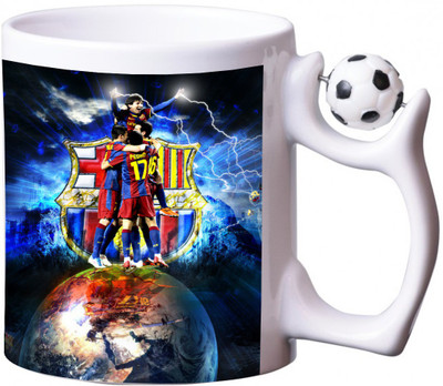 

Thirsty Guys Football Lover Ceramic Mug(325 ml), Multicolor