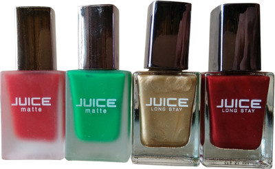 

Juice Multicolor Matte Nail Polish White(Pack of 4)