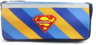 

Maurya Pustak Bhawan Superman Logo Strip Pencil Pouch Blue NA Art Artificial Leather Pencil Box(Set of 1, Blue)
