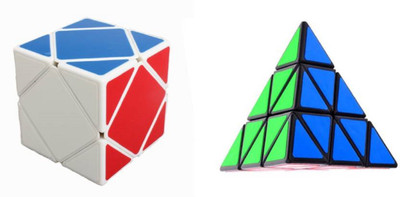 

Montez High Speed Neon Color QiYi Triangle Pyraminx Magic Puzzle Toy Black Plus Skewb Cube Combo (2 Pieces)(2 Pieces)