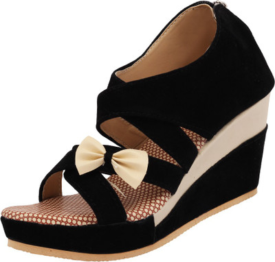 

ABJ Fashion Women Black Wedges