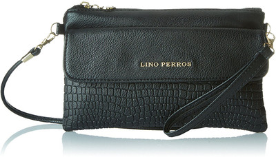 

Lino Perros Women Casual Black Leatherette Sling Bag