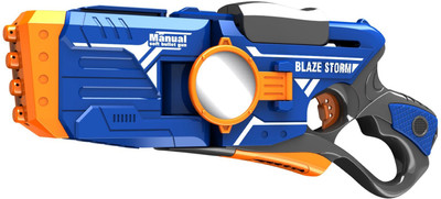 

Miss & Chief Manual soft dart Blaze Storm Gun 7086(Blue)