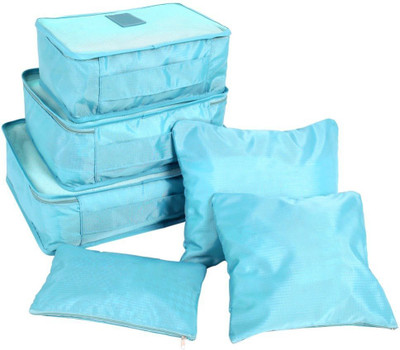 

Italish 6 in 1 Waterproof Portable Laundry Pouch Bags Storage(Blue)