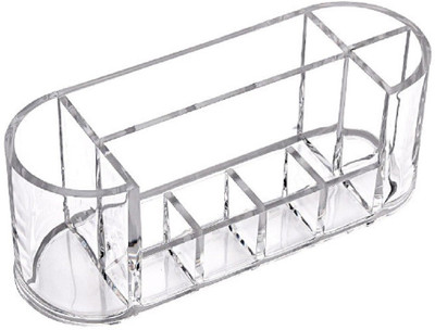 

Bruzone Compartments 8 Makeup Vanity Box(Transparent)