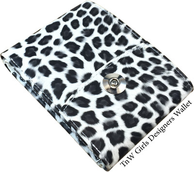 

TnW Girls Casual Multicolor Artificial Leather Wallet(6 Card Slots), Black;white