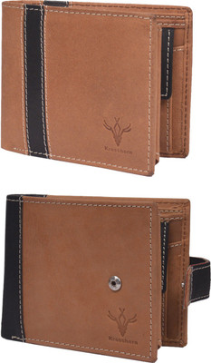

Krosshorn Men Brown Genuine Leather Wallet(14 Card Slots)