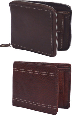 

Krosshorn Men Multicolor Genuine Leather Wallet(14 Card Slots), Dark brown & reddish brown