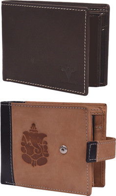 

Krosshorn Men Multicolor Genuine Leather Wallet(14 Card Slots), Dark brown & light brown