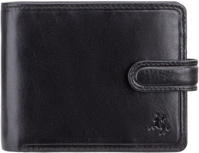 

Visconti Men Black Genuine Leather Wallet(4 Card Slots)