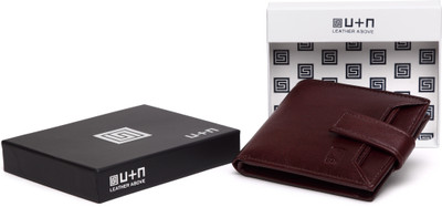 

U+N Men Brown Genuine Leather Wallet(6 Card Slots), Bombay brown