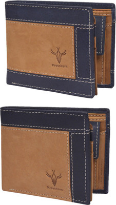

Krosshorn Men Brown Genuine Leather Wallet(14 Card Slots)