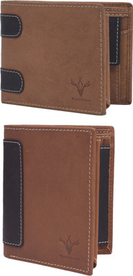 

Krosshorn Men Brown Genuine Leather Wallet(14 Card Slots)