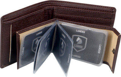 

LANDER Boys Casual, Formal Brown Genuine Leather Wallet(9 Card Slots)