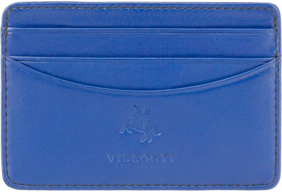 

Visconti Men Blue Genuine Leather Card Holder(3 Card Slots), Cobalt