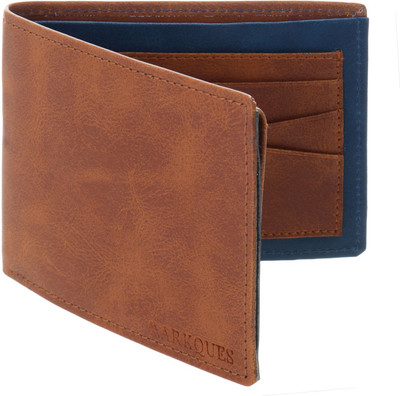 

MARKQUES Men Tan Artificial Leather Wallet(10 Card Slots), Tan-04