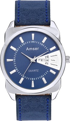 Amser stylish Blue Day And Date Analog Watch  - For Men   Watches  (Amser)