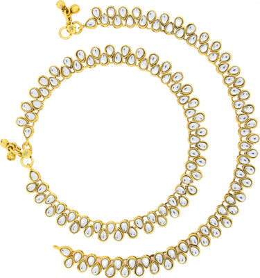 49% OFF on the jewelbox kundan Brass Anklet(Pack of 2) 49% OFF on the jewelbox kundan Brass Anklet(Pack of 2)