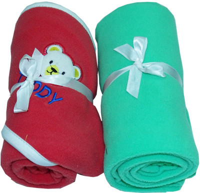 

LOVEBIRDS Embroidered  Hooded Baby Blanket(Cotton, Yellow
