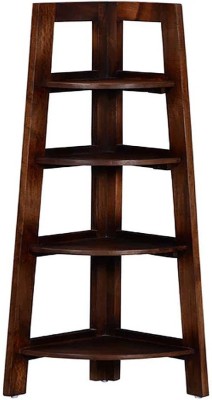 

Ringabell Index Solid Wood Open Book Shelf(Finish Color - Teak)