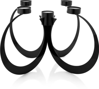 

Magppie Steel Tealight Holder Set(Black, Pack of 1)