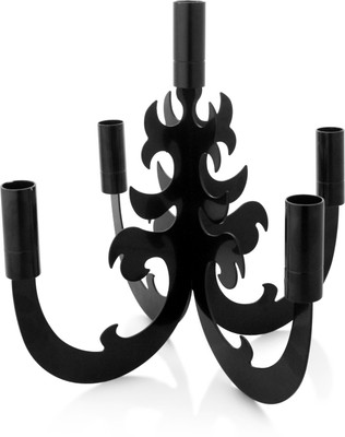 

Magppie Steel Candle Holder(Black, Pack of 1)